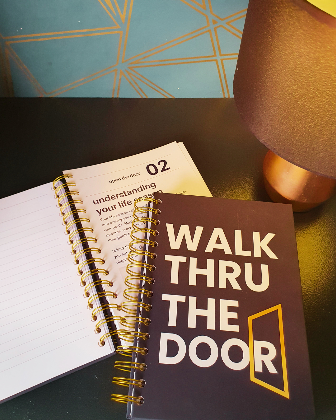 Walk Thru The Door journal cover and open spread